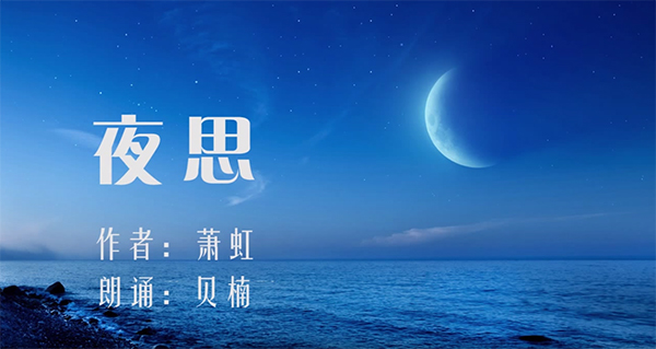 配乐散文朗诵《夜思》